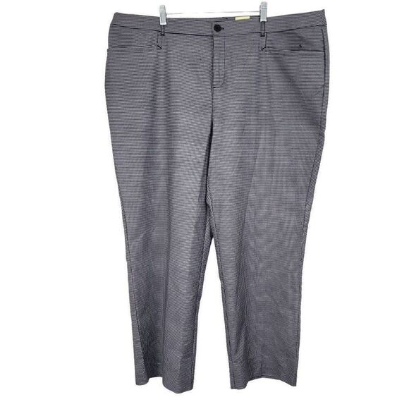 Christopher & Banks Women's Black/White Shaped-Fit Trouser Pants Size 24W NWT - Picture 1 of 16